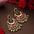 Gold plated kundan multicolor stones chandbali earrings