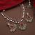 Gold plated kundan multicolor stones necklace set