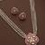 Gold plated kundan red stones pendant necklace set