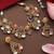 Gold plated kundan multicolor stones necklace set