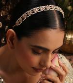 Gold plated kundan sheesh phool