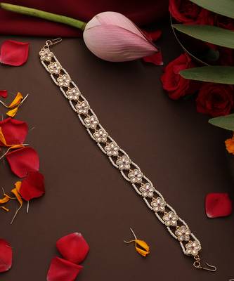 Gold plated kundan sheesh phool 2