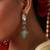 Gold plated kundan Turquoise stones danglers earrings
