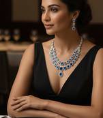 Blue american diamonds necklaces