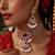 Rose gold plated kundan red stones choker necklace set
