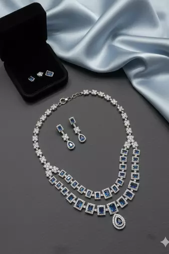 Blue american diamonds necklaces