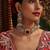 Gold plated kundan red stones choker necklace set