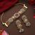 Gold plated kundan red stones choker necklace set
