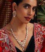 gold plated kundan necklace set