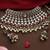 Gold plated kundan red stones necklace set