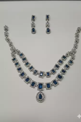 Blue american diamonds necklaces