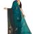 indian rama green zarkan handwork satin silk blend saree