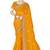 designer mustard zari embroidery work moss silk blend saree