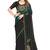 indian green zarkan handwork satin silk blend saree