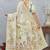 designer off white zari weaving tassel pallu work silk blend saree