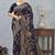 designer navy blue zari weaving tassel pallu work silk blend saree