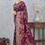 designer wine zari weaving tassel pallu work silk blend saree