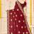 designer maroon heavy zari embroidery silk blend party wear saree