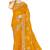 designer mustard heavy zari embroidery silk blend party wear saree