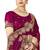 designer wine heavy zari embroidery silk blend party wear saree