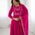 magenta Silk Sequin Anarkali with dupatta