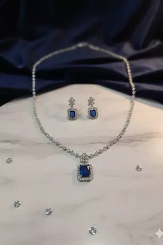 Blue american diamonds necklaces