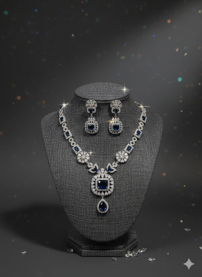Blue american diamonds necklaces 1