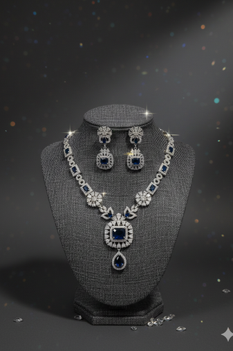 Blue american diamonds necklaces