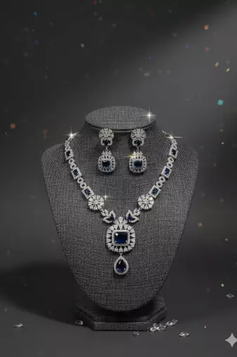 Blue american diamonds necklaces