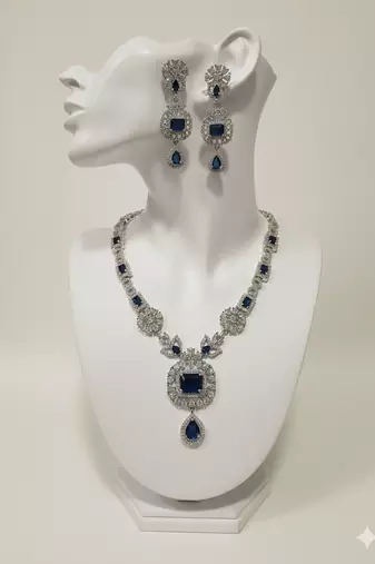 Blue american diamonds necklaces