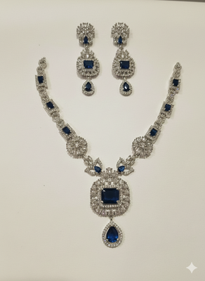 Blue american diamonds necklaces 4