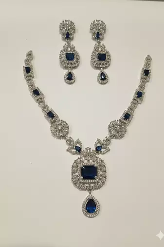 Blue american diamonds necklaces