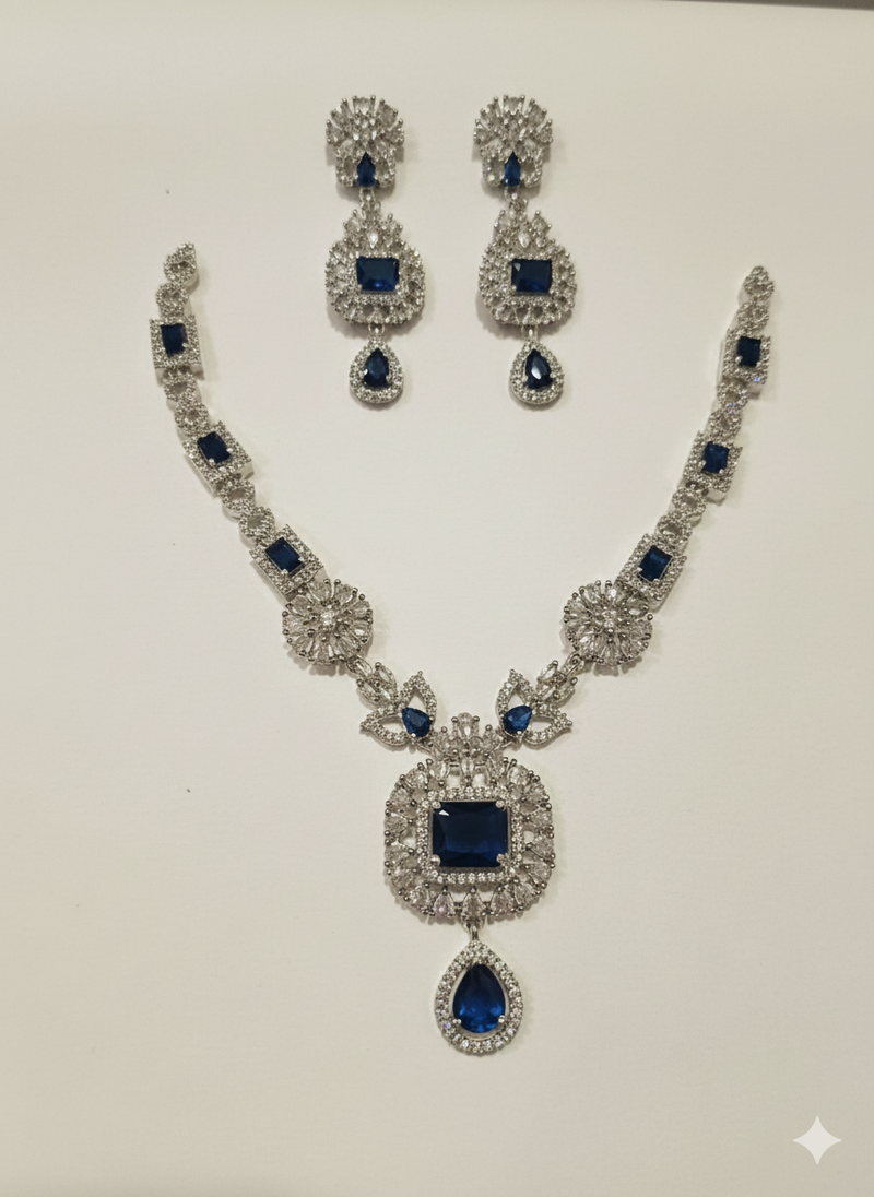 Blue american diamonds necklaces