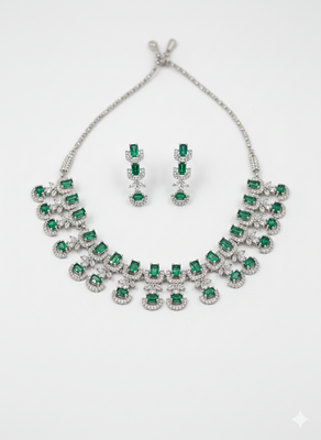Green american diamonds necklaces 4