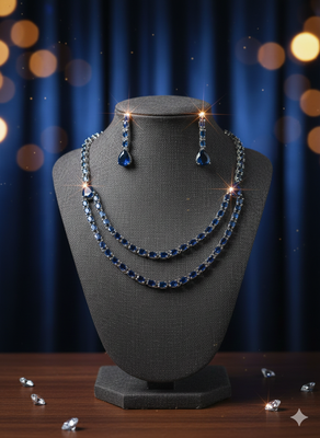 Blue american diamonds necklaces 1