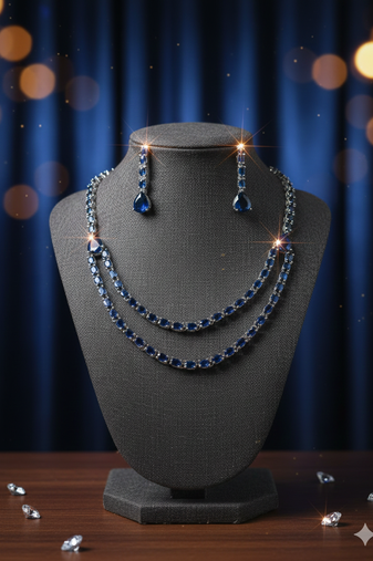 Blue american diamonds necklaces