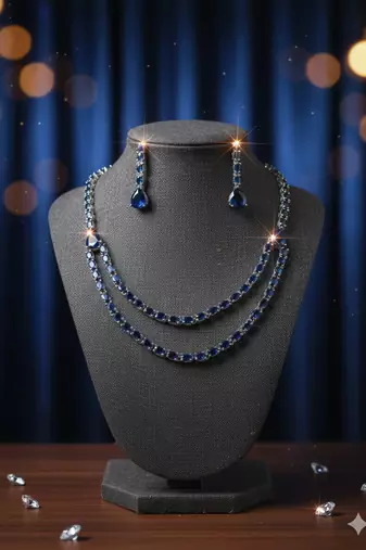 Blue american diamonds necklaces