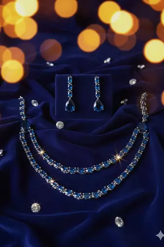 Blue american diamonds necklaces