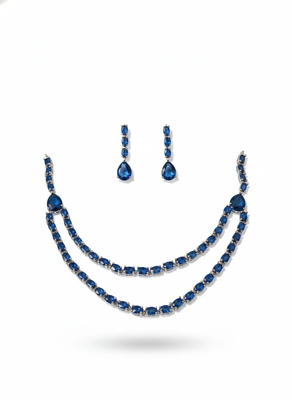 Blue american diamonds necklaces 4