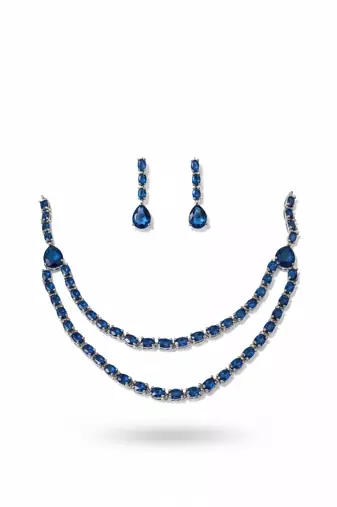 Blue american diamonds necklaces