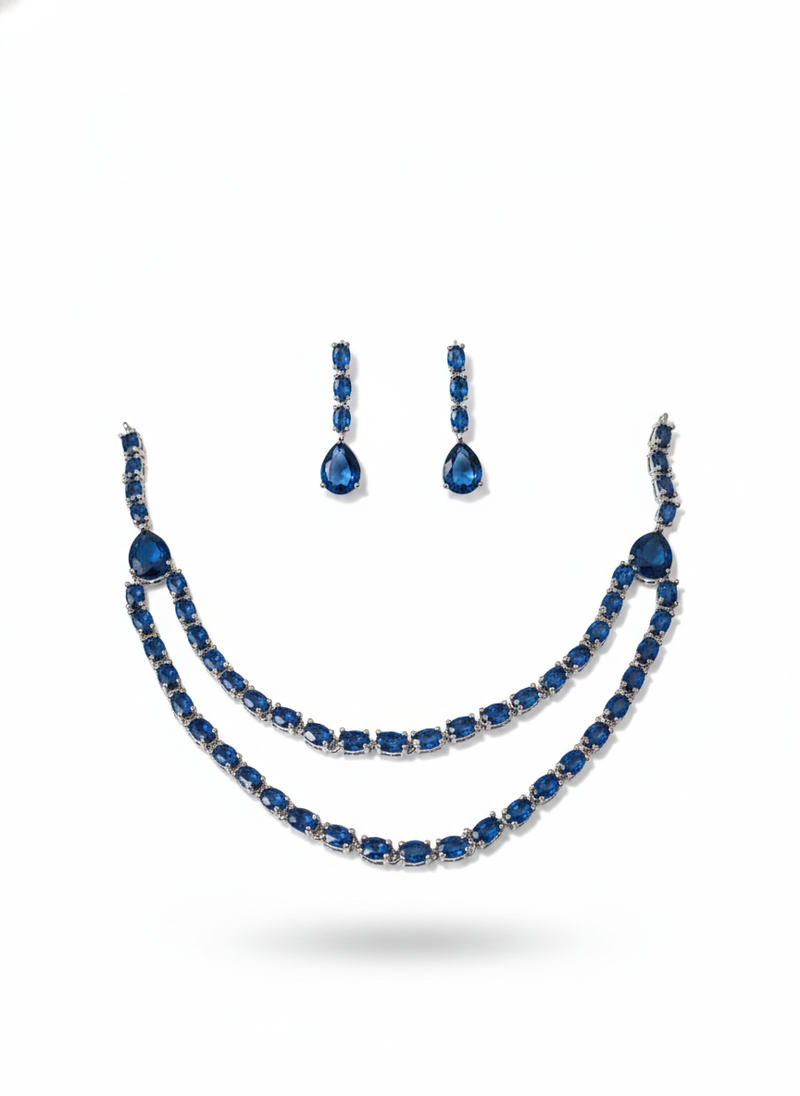Blue american diamonds necklaces