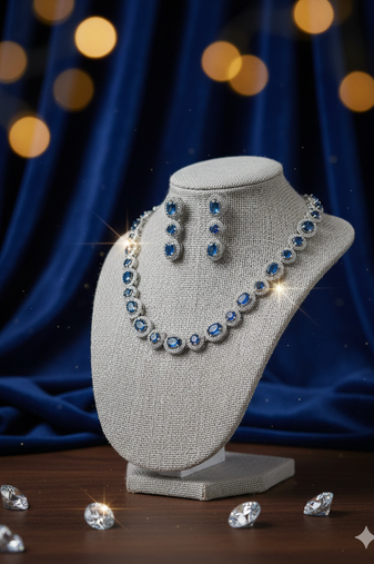 Blue american diamonds necklaces