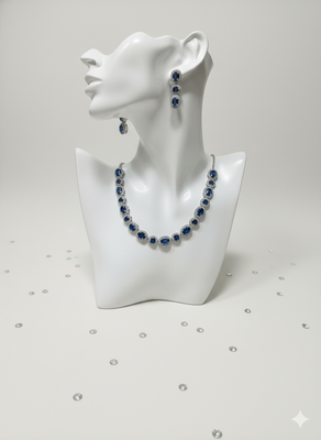 Blue american diamonds necklaces 3