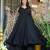 Black Crepe Embroidered Anarkali Suit Set