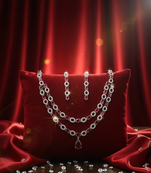 Red american diamonds necklaces