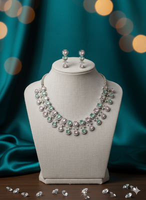 Multicolor american diamonds necklaces 1