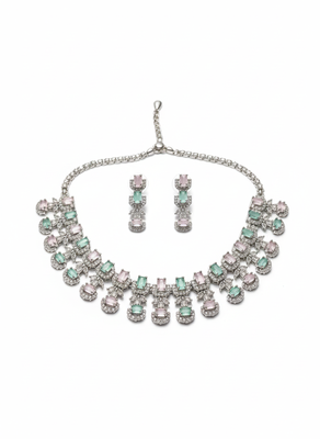 Multicolor american diamonds necklaces 4