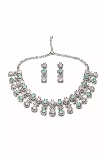 Multicolor american diamonds necklaces
