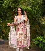 Cream Embroidered Kurta Set