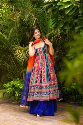 Blue Embroidery Kurta Palazzo Set 2